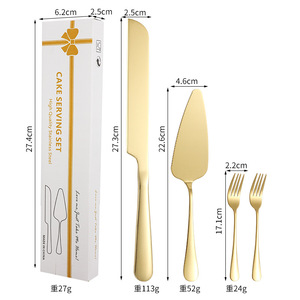 Bán buôn tùy chỉnh gương đánh bóng thép không gỉ Bộ đồ ăn thiết lập bao gồm cả bánh dao thìa BPA cấp thực phẩm miễn phí bên Hộp quà tặng - Product Image 1