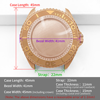 SKX casing jam tangan klasik Matte Rose Gold 3 jam untuk SKX007 009 cocok dengan NH35 NH36 cincin Bab gerakan bagian Mod sisipan Bezel