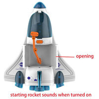 Ensemble de jouets fusée spatiale pour enfants, modèle créatif, jouet éducatif scientifique pour la cognition, jouet astronaute spatial avec lumière et son