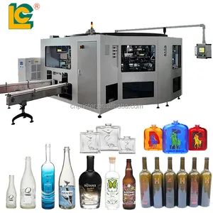 Automatic CNC control Servo Glass Round Oval Square special shape Bottle Screen Printing Machine with CNC LED UV Dryer