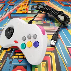 Sega Saturn oyun denetleyicisi için 2025A USB kablolu oyun denetleyicisi Gamepad Joystick Retro oyun Joystick & denetleyici - Product Image 3