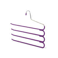 Cintres en métal à 4 niveaux avec revêtement en PVC Organisateur de placard solide et durable pour pantalons Jeans Écharpe Pantalon mou