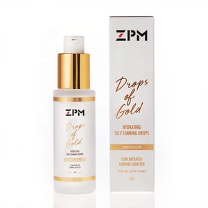 ZPM Private Label Sunless Dark Serum Tanner Fake Tan <strong>Solution</strong> for Face Self <strong>Tanning</strong> Drops - Product Image 2