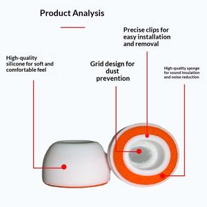Embouts en <span class=keywords><strong>mousse</strong></span> à mémoire de forme pour Airpod <span class=keywords><strong>Pro</strong></span> 3, embouts en silicone pour les oreilles, réduction du bruit, maille spongieuse à récupération lente - Product Image 3