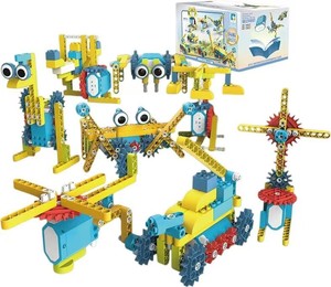 Ensemble de <span class=keywords><strong>182</strong></span> pièces de jouets STEM, blocs de construction mécaniques à engrenages imbriqués, jouet d'ingénierie à entraînement électrique - Product Image 6
