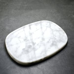 Vassoio Portaoggetti in Marmo Bianco Moderno e di Lusso Marca Stonekocc per Soggiorno e Bagno, Cosmetici, Lavabo, Ecologico - Product Image 5