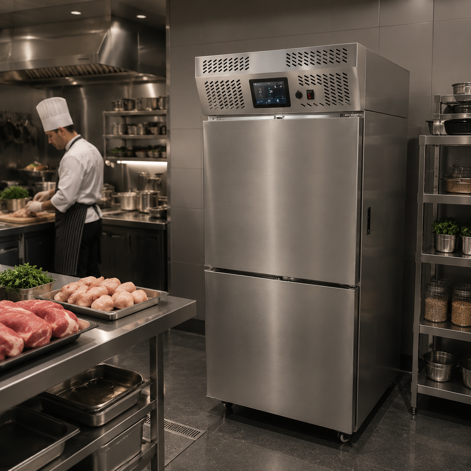 Temperature Controller Freezer Chicken Defrost Cabinet Upright Freezer Fan Cooling Automatic Defrost ...