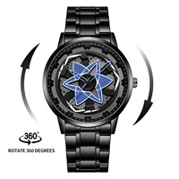 Reloj de Cuarzo Exclusivo para Hombre, Creativo, Casual, con Correa de Acero Inoxidable, Resistente al Agua, con Bisel Giratorio, 42 mm, 30 m