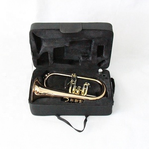 Flugelhorn Profesional FFG-300 de <span class=keywords><strong>Cobre</strong></span> Dorado, Acabado en Laca Transparente de Alta Gama, Instrumento de Alto Rendimiento en Sib con Estuche - Product Image 6