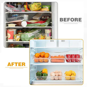 <span class=keywords><strong>Accessori</strong></span> per la casa e la cucina organizer in plastica per frigorifero contenitori impilabili per bevande organizer per frigorifero - Product Image 4