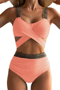Maillot de bain femme, ensemble bikini, maillot de bain taille haute, string, tenue de plage - Product Image 5