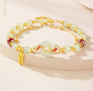 Fashion Imitation Jade <b>Beaded</b> <b>Bracelet</b> for Women Jewelry Chinese Imitation Hetian Jade <b>Beaded</b> Koi Fish <b>Bracelet</b> Fine Jewelry - Product Image 1
