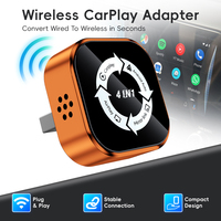 Adaptador Inalámbrico CarPlay 4 en 1 para Automóvil, Material Plástico, Conexión USB, Plug and Play, Dongle CarPlay para Actualización del Sistema de Infoentretenimiento de Fábrica