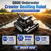 Robot de dragage sous-marin FORBEST D800 avec moteur et PLC 380V, distance de déplacement maximale de 80 m, large couverture d'opération sous-marine