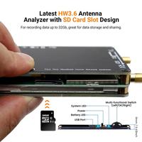 Version améliorée 50KHz-1.5GHz MF HF VHF UHF W/ Shell Prise en charge de la fente pour carte SD Mode SPI 32G Analyseur d'antenne réseau vectoriel NanoVNA-H