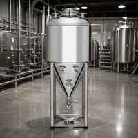 Vente directe usine – Fermenteur conique 150L en acier inoxydable 304, surface miroir, cuve sous pression pour brassage domestique