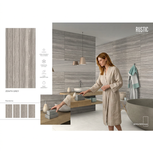 Azulejos de Porcelana Rústicos Marrones para Villa, 600x1200mm, Acabado Mate, Estilo Mármol - Product Image 6