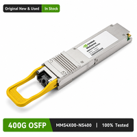 MMA4Z00-NS400 400G OSFP NDR Flat Top MPO-12/APC 850nm 50m MMF VCSEL Modul Transceiver Optik untuk ConnectX-7 PCIe Server NIC