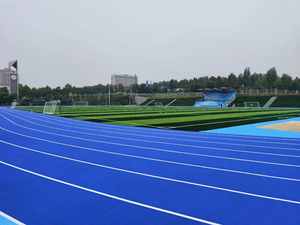 INOLP 13mm Thickness Blue Color Stadium Surface <b>Material</b> Prefabricated <b>Tartan</b> Running Track - Product Image 5