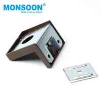 Supports d'angle en plastique noir à 90 degrés Support de porte d'armoire de meubles Triangle noir étagère à Angle raccords de connecteur en plastique