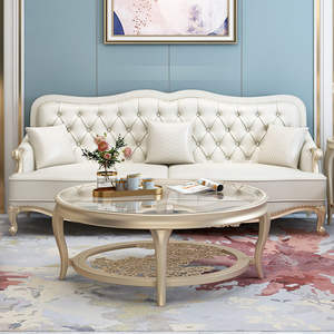 Luce americana <span class=keywords><strong>divano</strong></span> in pelle di lusso formato appartamento soggiorno francese combinazione di moderno semplice <span class=keywords><strong>angolo</strong></span> europeo <span class=keywords><strong>divano</strong></span> di fascia alta - Product Image 3