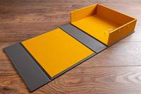 Vente en gros OEM/ODM école bureau luxe rouge porte-documents PU cuir clip boîte classeur