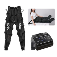 Promotion : Appareil de massage portable pour jambes et pieds, avec manchons de compression d'air à boutons, pour thérapie et récupération sportive, type pantalon de compression