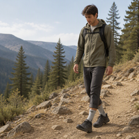 Chaussettes de randonnée sur mesure, chaussettes de trekking extensibles avec bord côtelé et logo