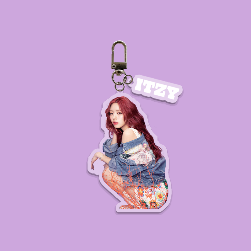 KPOP ITZY Algorhythm JAPAN Single HD Photo Print Acrylic Keyring