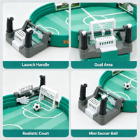 Mini jeu de football de table portable, jouet de combat de football de bureau, matériau ABS, jeu interactif parent-enfant, jeu de compétition pour enfants