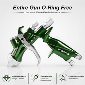 <span class=keywords><strong>Pistola</strong></span> de Pulverización Avanzada MP PORPHIS PRD-725 de 1.3/1.4 mm <span class=keywords><strong>para</strong></span> Repintado de Automóviles, Alta Atomización, Alimentación por Gravedad, Vaso de 600 ml - Product Image 2