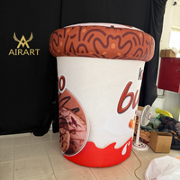 Bouteille de chocolat gonflable avec logo imprimé pour la publicité, ballon gonflable en forme de biscuit pour l'affichage commercial en magasin