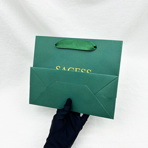 Cửa hàng tùy chỉnh sang trọng các tông gói quà tặng Túi giấy và đồ trang sức gói túi giấy với Ribbon xử lý - Product Image 5