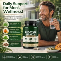 Compléments alimentaires à base de plantes pour le soutien de la prostate masculine, l'équilibre hormonal, avec Ortie piquante, Graine de citrouille, Palmier nain (60 gélules) GMP