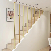 Rampe d'escalier moderne en acier inoxydable avec un design unique, installation facile, utilisation en intérieur