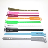 Bracelet réfléchissant en plastique vinyle, bracelet d'identification avec impression de logo personnalisé