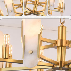 <span class=keywords><strong>Candelabro</strong></span> de mármol de <span class=keywords><strong>cactus</strong></span>, decoración de luces, sala de estar, comedor, Villa, cadena de cobre luminosa, lámpara colgante de mármol - Product Image 5