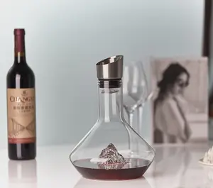 ขวดเหล้าไวน์ในตัวเครื่องเติมอากาศ,ขวดเหล้าไวน์แดง,100% แก้วคริสตัลปลอดสารตะกั่วมือถือ