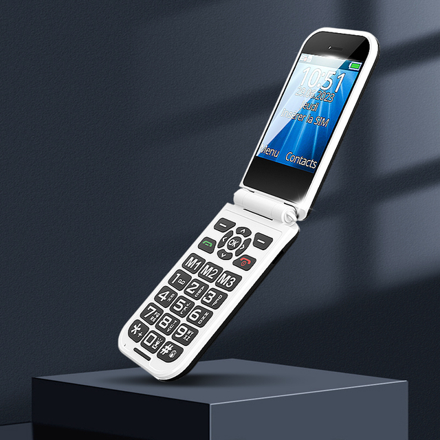 Wholesale Unlocked SIM Flip Phone with 4G LTE Supports Multiple Languages Including English Spanish French German