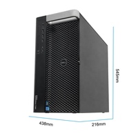 Workstation Desktop Bekas DELLE T7610 Dual Xeon E5-2620 untuk Rendering Grafis, Komputer Workstation Original K2200