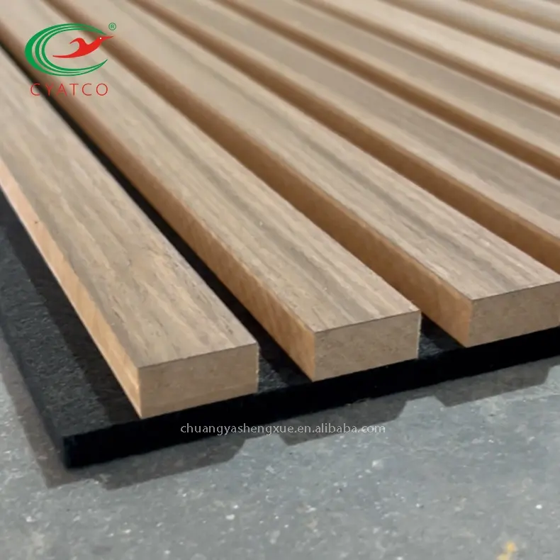 High Quality Natural Walnut Wood Soundproof Acoustic Panel Mdf Akupanelen Acoustic Wall Panels Soundproofing Materials