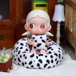 Fauteuil pouf Gaga Girl Doll, siège souple imprimé vache de 20 cm pour poupées de 10 à 20 cm, accessoire de jouet - Product Image 2