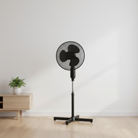 Ventilateur sur pied électrique en plastique de 16 pouces avec commande mécanique, oscillation, minuterie et fonctionnement silencieux pour la maison, l'extérieur et l'hôtel