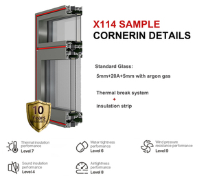 Fenêtres à battants sur mesure économiques, à double vitrage trempé et revêtement Low-E - Product Image 2