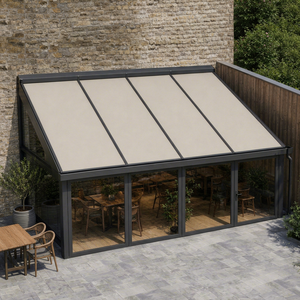 Auvent rétractable motorisé pour extérieur, voile en acrylique, structure en aluminium, protection UV, système d'ombrage pour toit de véranda, pour patio - Product Image 1
