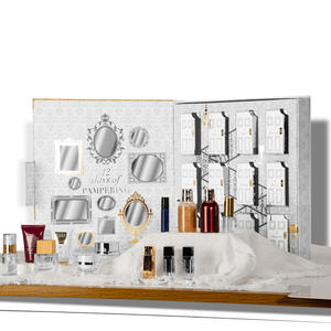 <span class=keywords><strong>Livre</strong></span> de luxe en forme de fermeture magnétique beauté calendrier de l'avent de Noël 12 jours avec plateau en plastique - Product Image 4