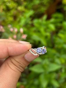 Anillo de Plata de Ley con Tanzanita Natural de Alta Calidad - Anillo de Joyería Hecho a Mano con Detalles en Circonita Cúbica, Colección a Precio de Mayoreo - Product Image 2