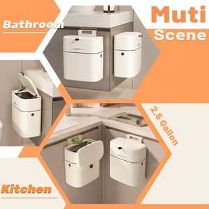 Poubelle murale de cuisine personnalisable avec logo, en PP, pour la maison, à suspendre, avec couvercle, pour armoires - Product Image 3