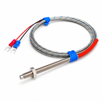 K Type Screw Thermocouple WRNT-02 M6 M8 Thread Stainless Steel Fiberglass Cable Temperature Sensor for Industrial Surface