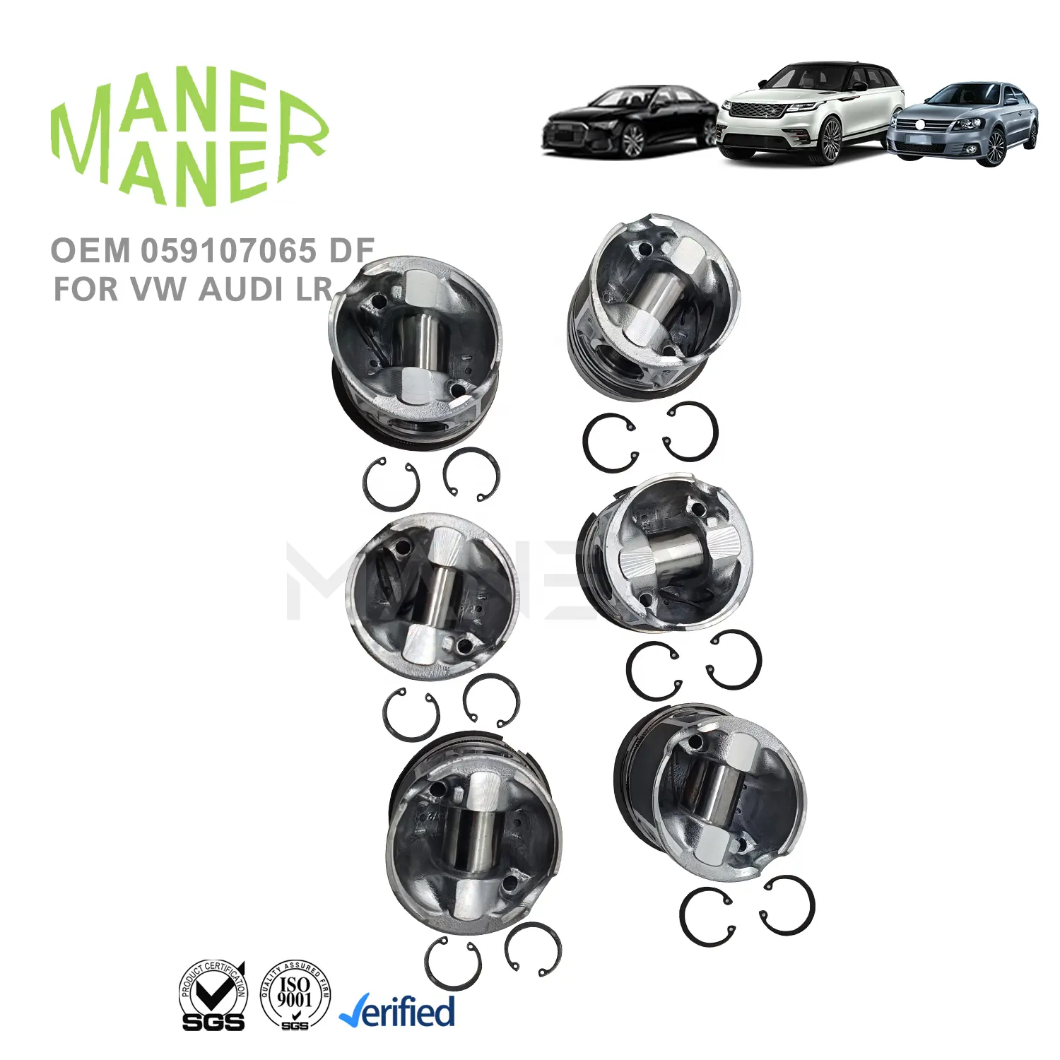 MANER Kolben & Teile 059107065DF 059107065FD stellt gut gefertigten Dieselmotor für geschmiedete Kolben für VW Audi Q7 3.0T CRC her